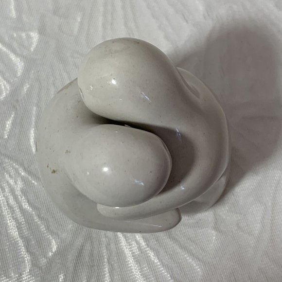 HUGGING GHOSTS BLACK WHITE SALT AND PEPPER SHAKERS - Picture 3 of 12